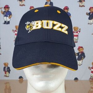 Georgia Tech Buzz stitched logo blue & gold casual velcro tab collegiate hat